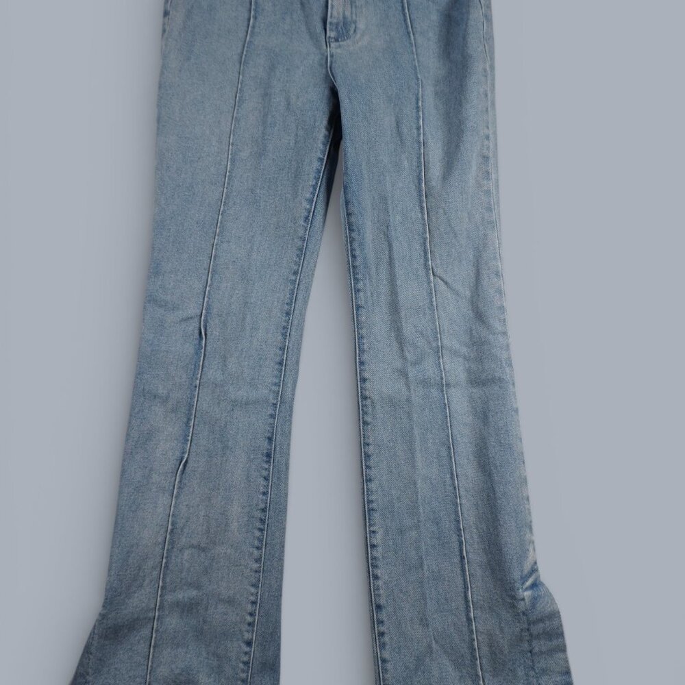 Tory BURCH High Rise Strait Leg Boot Cut Flare Boho Retro Jeans in Denim Size 26